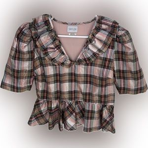 Saylor Plaid Top